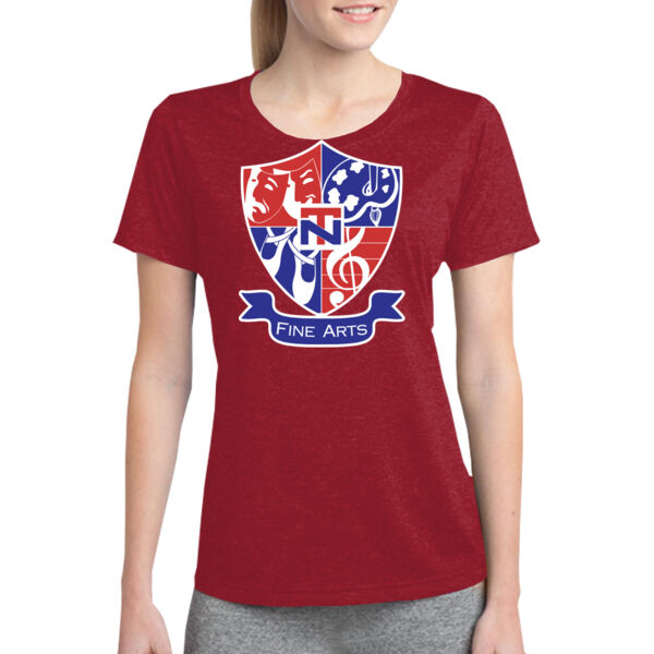 NT Fine Arts Screen Printed - Core Fleece Crewneck Sweatshirt - Ladies Heather Contender Scoop Neck Tee Thumbnail