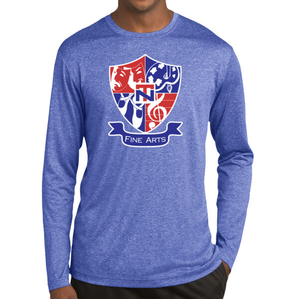 NT Fine Arts Screen Printed - Core Fleece Crewneck Sweatshirt - Long Sleeve Heather Contender Tee Thumbnail